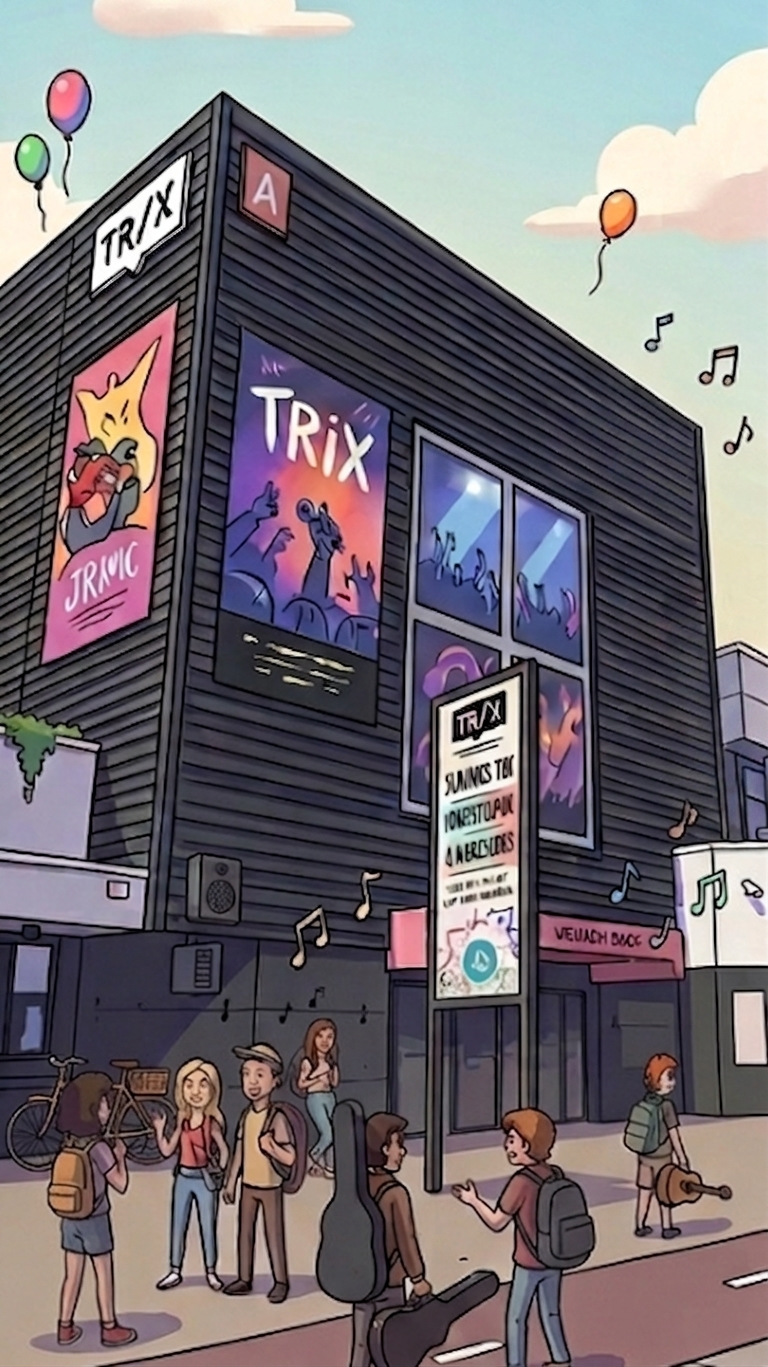 Illustrated drawing of the Trix location in Borgerhout, Antwerp